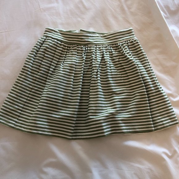 Green and white seersucker a-line skirt - Picture 1 of 5